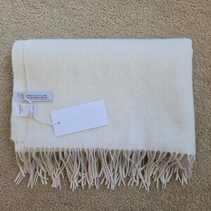 NWT Hudson North Wool/Cashmere Fringe Scarf Ivory Hudson's Bay